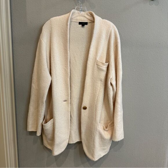 J.Crew | L | ivory Cocoon Sweater Blazer - Picture 8 of 12